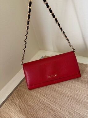 Fendi Red Leather Long Wallet/Wallet-On-Chain
